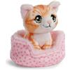 NICI 61941 Gatto coccolone tigrato rosso 12 cm in cesto