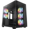 DeepCool CG590U 5F, tower, PC, nero, ITX, micro ATX, ATX, acrilonitrile-butadiene-stirene (ABS), SPCC, vetro temperato, multi