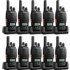 Retevis Walkie-talkie Retevis H777D con schermo LCD, apparecchi radio PMR446, ricarica Type-C, 1200 mAh, VOX, allarme di emergenza per magazzini e hotel (confezione da 10)
