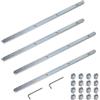 POWERTEC 71358-P2 - Set di 4 connettori per guida per sega a binario per Festool, Makita, DeWalt e Triton
