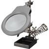 Velleman Terza lancetta pratica con lente d'ingrandimento, lampada LED e supporto per saldatore per lavori di precisione