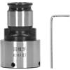 UUNPODDO Mandrino per fustella tondo interfaccia diametro esterno 31 mm, utensile per tornio in acciaio al carbonio, pinza per maschiatura tonda precisa con chiave esagonale, per (Filo sottile)