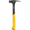 DeWALT Martello da carpentiere con testa liscia, 567 g, struttura in acciaio trattato termicamente, manico in acciaio trattato termicamente, durabilità, distribuzione ottimale del peso, fornisce