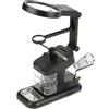 KIMISS Stazione di Saldatura Elettrica USB con 10 Luci LED e Lente d'ingrandimento 3X/4,5X/25X per Riparazioni Elettroniche e Progetti Fai-da-te (BLACK)