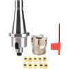BowyTrading NT40 FMB22 Supporto mandrino pinza con inserti di fresatura BAP400R 50 22 4T e APMT1604, fresa a faccia per fresatura CNC, fresatura con forte rigidità (NT40-FMB22+50 Disco coltello+1604APMT Grani