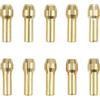 BildeeMait 10 adattatori in ottone per mini trapano con codolo da 4,2 mm e 4,8 mm, serraggio per gamma 0,5-3,2 mm