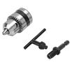 Qalvona Mandrino Trapano 1,5-10mm, Aggancio 3/8-24UNF, Asta Prolunga 3/8 con Testa Esagonale 1/4 - Alta Precisione, Corpo con Rivestimento Cr, Bloccaggio Antirimbalzo