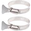 NUOBESTY 2 pezzi Morsetti per Tubo in Acciaio Inossidabile con Maniglia Clip per Tubo Gas e Acqua Stringitubo Antiruggine per Uso Industriale e Domestico