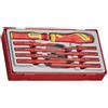 Teng Tools TTV710N, set di 10 cacciaviti a lama intercambiabile da 1000 Volt a taglio, Phillips (PH), Pozidriv (PZ), strumenti per elettricisti, strumenti isolati, utensili elettrici - TTV710N, rosso