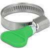 Delock Fascetta stringitubo in acciaio inox 400 SS con dado ad ala 20-35 mm, 5 pezzi, verde