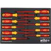 Wiha 32080 SoftFinish Set di 10 cacciaviti isolati con impugnatura morbida