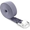 HLHLH Cinghie di fissaggio con fibbia da 1 m/2 m for auto, moto, bici, corda traino in metallo, cricchetto resistente for bagagli(Gray,2m)