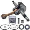 LIWaaGe Adatto for 365 371 372 362 Kit paraolio for albero motore e pistone for motosega da 50 mm