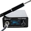 YuqiaoTime Stazione di saldatura digitale QUECOO T12-956 ferro da saldare elettronico OLED 1,3 pollici con manico nero M8 e punte per saldatura T12 (Kit T12-956 I)