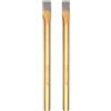 QUARKZMAN 2 pcs Scalpello A Freddo 10mm x 165mm Acciaio Lega Alta Durezza Trattamento Termico Manico Ottagonale Piatto Per Taglio Rivetti Ferro Acciaio Bronzo Rame Bulloni Colore Grigio Oro