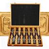 ArhaR Set di scalpelli per intaglio del legno, scalpelli da tornitura da 12 pezzi con scatola di immagazzinaggio in legno ecologica Strumenti per intaglio Set di scalpelli professionali