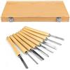 MIRSTORE 8 Pezzi Scalpelli per Tornio 360 mm Sgorbie per Lavorazione del Legno Tornitura