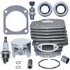 DORFEY Kit guarnizione pistone cilindro Big Bore da 52 mm adatto for motosega h-u-s-q-v-a-r-n=a 61 268 272 272XP 503758172 503446501 W cuscinetto ad aghi paraolio