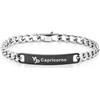 amorili Bracciale Capricorno Uomo Acciaio Inox Segno Zodiacale Braccialetto Zodiaco Regalo Astrologia Oroscopo (capricorno)