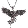 Generic Argento sterling 925 Ali guardiane Ciondolo in Arcangelo San Gabriele Paladino Collana Uomini e donne Gioielli amuleto - Collana, Per ragazze,
