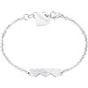 S'Agapõ Bracciale Donna in Acciaio e Cristalli con Simbolo Cuore | Collezione Trio - SRI13