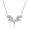 Generic Accessori per ragazze Ciondolo angelo custode in argento sterling 925, collane con ciondolo ali per gioielli da donna - Collana, Collana per ragazze,