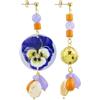 Lebole Maison Lebole Gioielli Orecchini da Donna Mix&Match The Circle Fiore Panzè Piccolo Lilla