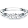 Trilani Solitario da Donna in Argento Sterling 925/-