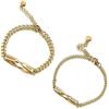 kaululu Braccialetti Personalizzati per Coppie con Nomi Iniziali per Uomo Donna, Braccialetti Infiniti Magnete per Lui Lei Fidanzati, Regali Anniversario San Valentino (F)