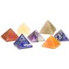 Generico Set 7 Minerali Piramide Colori Chakra 3 cm Borsa Velluto Pietre Gioielli