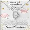 Bramart - Collana Compleanno Donna Personalizzabile - Finitura Oro Bianco/Rosa - Zirconia Cubica - Per Mamma, Moglie, Amica - Adatta per Ogni Occasione - Grigio, Unica, Zirconia Cubica