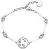 Brosway Bracciale Donna, Bracciale Rigido in Acciaio e Cristalli con Simbolo Lettere | Collezione Chakra - BHKB052