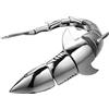 Cupimatch Uomo Braccialetto Bracciale Catena Acciaio Inox squalo Grande Argento