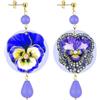 IN Lebole Collezione The Circle Piccolo Panse Orecchini da Donna in Ottone Pietra Lilla