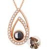 Auinniuz Collana in argento Sterling con foto personalizzata - Gioielli con proiezione di immagini personalizzate - Collana con foto all'interno