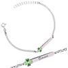 Sakrami Bracciale Argento 925 da Bambino e Bambina con Quadrifoglio Kids Collection + Confezione Regalo Personalizzata - Braccialetto per Nascita Comunione o Battesimo