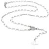 amorili Collana Rosario Uomo Donna in Argento 925 con Postine e Grani Bianchi Sfaccettati - Collana Religiosa Cattolica Cristiana con Croce e Medaglia Miracolosa - Gioiello di Fede Elegante cll1013b