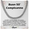 Bramart Collana Uomo Compleanno Idee Regali per lui Festa Evento speciale - Idea Regalo Età Natale Anniversario - Cofanetto con DEDICA incluso