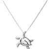 WearTravelers Collana Tartaruga con Ciondolo Tartaruga Argento 925 e Opale Blu o Bianco - Idea Regalo per Chi Ama le Tartarughe e il Mare - Modello Panama (Grande, Bianco)