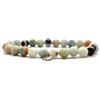 KARDINAL WEIST amazzonite bracciale, perle di gemma, gioielli per uomo e donna, calma - pace - vitalità - felicità (S, amazzonite)
