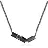 ALBERTBAND Collana da Uomo Personalizzata Collana in Acciaio inox con Nome Regalo per Uomo Festa del papà San Valentino Natale (Nero)