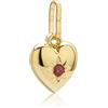 NKlaus catena ciondolo piccolo cuore rubino rosso autentico 333 oro giallo 9,3mm per ragazze amuleto 8650