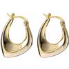 Helen de Lete S925 - Orecchini a perno a forma geometrica irregolare, in argento sterling e Argento 925., colore: dorato, cod. OH0705E