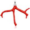 gioiellitaly Ciondolo Ramo Corallo Rosso naturale Pendente Rametto Montatura Argento 925 rodiato Gioiello Artigianale vintage Torre Del Greco
