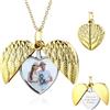 OTXIXTO Personalizzata Foto Oro Cuore Medaglione Collana per Donna Collana con Medaglione Memoriale con Immagine/Testo Interno Memoriale Sunshine Gioielli Regalo per Fidanzata Mamma (Stile B)