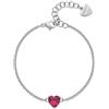 S'Agapõ Bracciale Donna in Acciaio e Zirconi con Simbolo Cuore | Collezione Dazzly - SDZ69