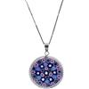 LE GEMME DI VENEZIA Collana Donna Con Pendente Murrina Milefiori Venezia In Vetro Originale Di Murano E Argento 925 Diametro 23 (COLORE 17)