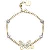 Brosway Bracciale Donna, Bracciale Rigido in Acciaio e Cristalli con Simbolo Farfalla | Collezione Chakra - BHKB171