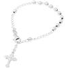 inSCINTILLE I Rosari Bracciale Uomo Donna n argento 925 a Rosario con croce pendente varie misure sfera lucida, confezione regalo inclusa (Sfera: 4 mm - Argento)