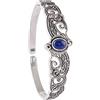 Silver Eternity Bracciale rigido in argento Sterling 925 con lapislazzuli (blu), pietre preziose, lapislazzuli, One Size, Gemma, Lapislazzuli